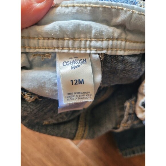 Vintg Oshkosh B’Gosh Toddler Denim overalls Vestback 12 Mos Farm Prarie Casual - Picture 9 of 9